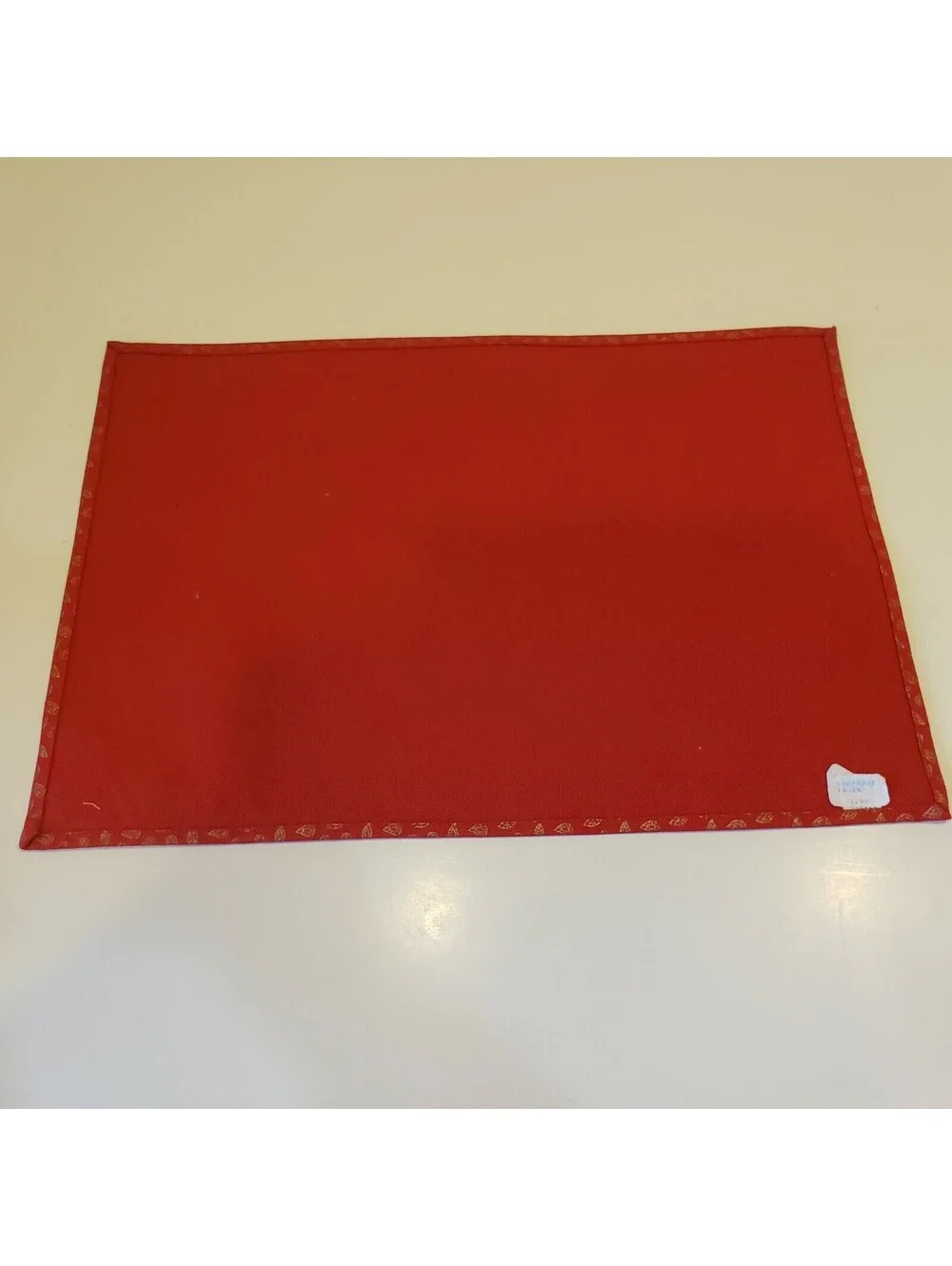 Pier 1 Placemats Red Gold Leaf Set of 5 Cotton Table Decor